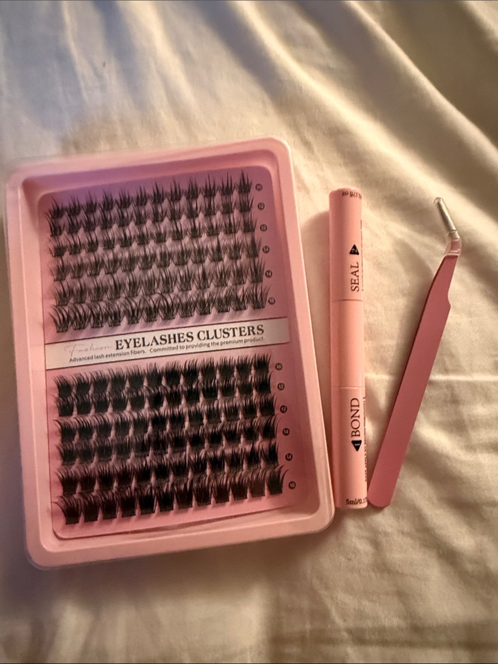 Eyelash Clusters Extension Kit w/ Bond, Seal & Tweezers